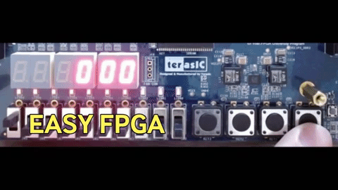 FPGA pushbutton counter using Verilog